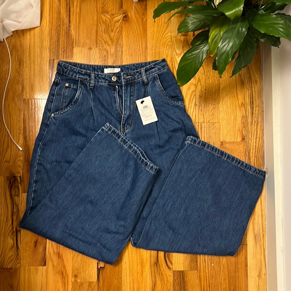 brand new wide leg high waist jeans